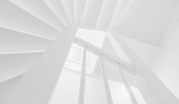Black and white staircase in empty home in amsterdam - Photo, Image