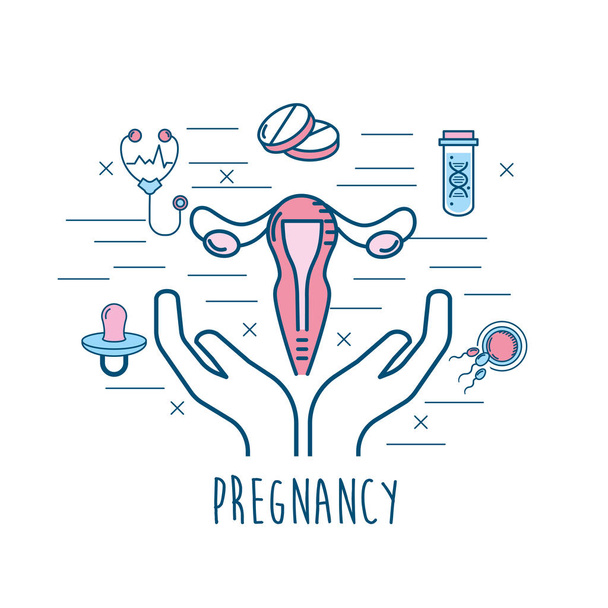 установить процесс оплодотворения беременности на векторную иллюстрацию биологии
 - Вектор,изображение