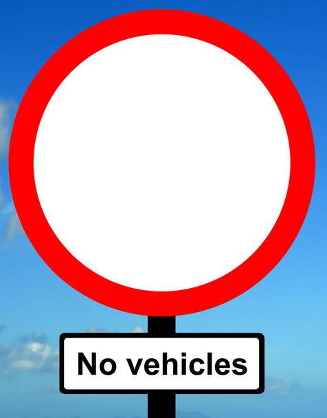 No vehicles except bicycles when being pushed - Photo, Image