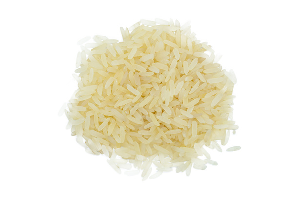 Bílá rýže dušená parta, Detailní záběr, izolovanou. Zdravá výživa pro hmotnost ztráta a kontroly nemoci výskyt - Fotografie, Obrázek