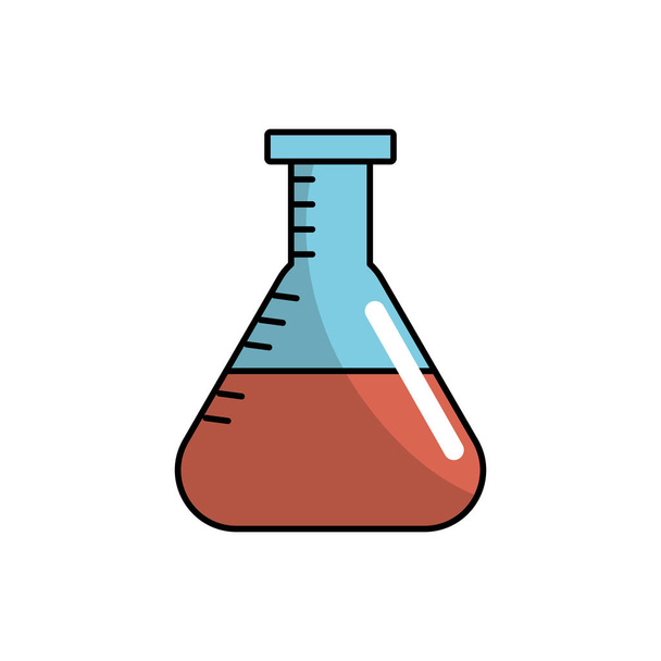 erlenmeyer flask to lab chemical design vector illustration - Vektör, Görsel