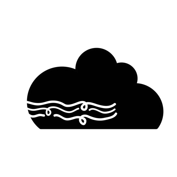 新鮮な風天気ベクトル イラスト輪郭素敵な雲 - ベクター画像