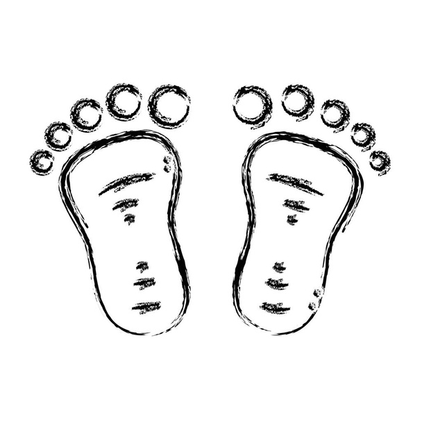 ábra beauty baby lábnyom design ikon vektoros illusztráció - Vektor, kép