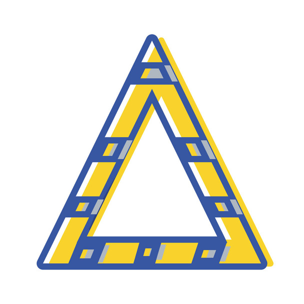 triángulo atención símbolo de seguridad precuation vector ilustración
 - Vector, Imagen