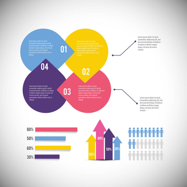 infografinen liiketoimintakaavio, jossa on tietovektorin havainnollistaminen
 - Vektori, kuva