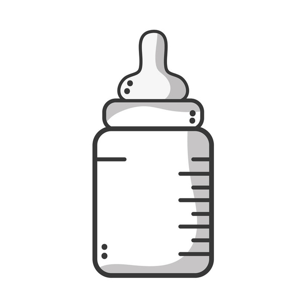 Butelka do karmienia baby line pić ilustracja wektorowa - Wektor, obraz