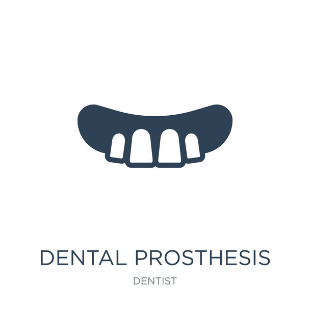 protesi dentarie icona vettoriale su sfondo bianco, protesi dentarie icone trendy riempite della collezione Dentista
 - Vettoriali, immagini
