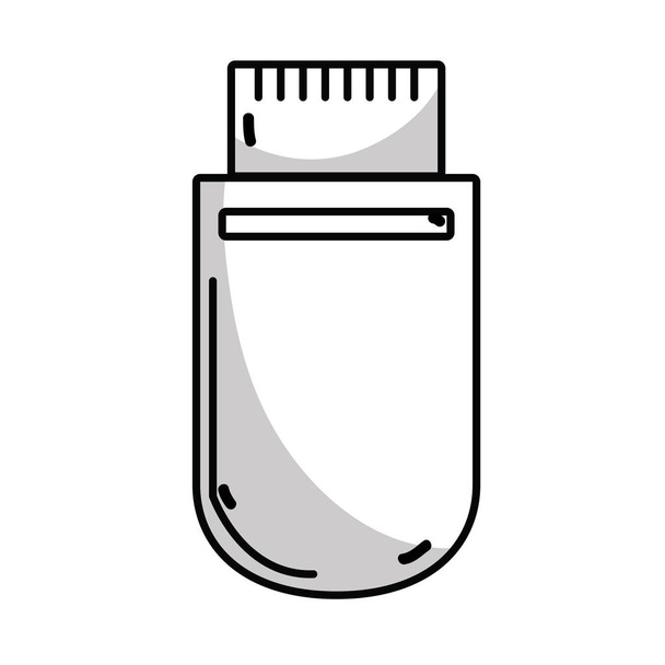 linha de tecnologia de memória USB com dados de informação vetor ilustração
 - Vetor, Imagem