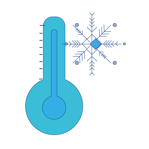 измерительный прибор термометра для определения векторной иллюстрации температуры
 - Вектор,изображение