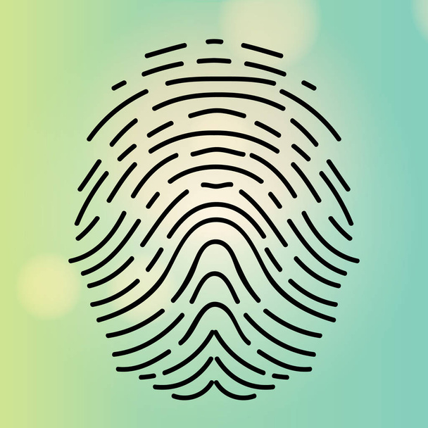 Fingerprint on a blurred background. Vector illustration - Vector, Image