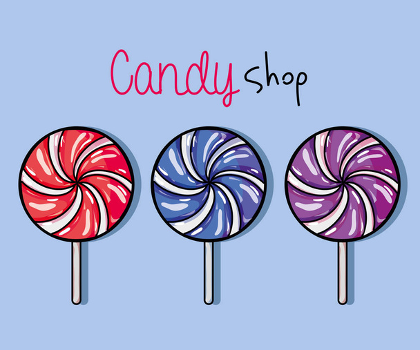caramelo dulce sabroso con deliciosa textura vector ilustración
 - Vector, Imagen