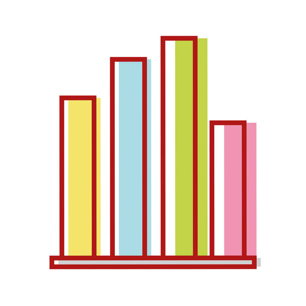 Statistik Grafik Balkendiagramm Design Vektor Illustration - Vektor, Bild