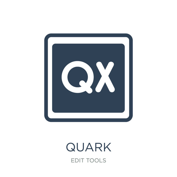 Quark ikona vektor na bílém pozadí, Quarku trendy plné ikony z kolekce nástroje pro úpravy - Vektor, obrázek