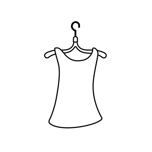 línea mujer blusa diseño casual estilo vector ilustración
 - Vector, imagen