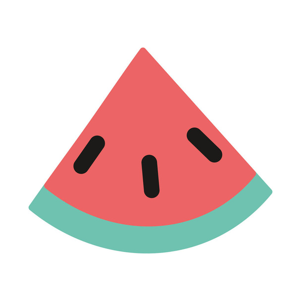 heerlijke watermeloen fruit met proteïne voeding vectorillustratie - Vector, afbeelding