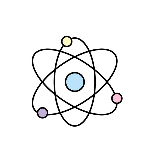 Physik Umlaufbahn Chemie Wissenschaft Bildung Vektor Illustration - Vektor, Bild