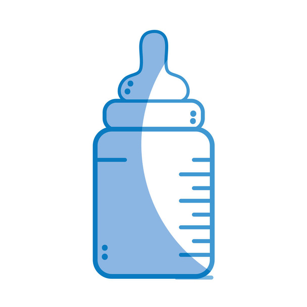 silueta bebé biberón para beber vector ilustración
 - Vector, Imagen