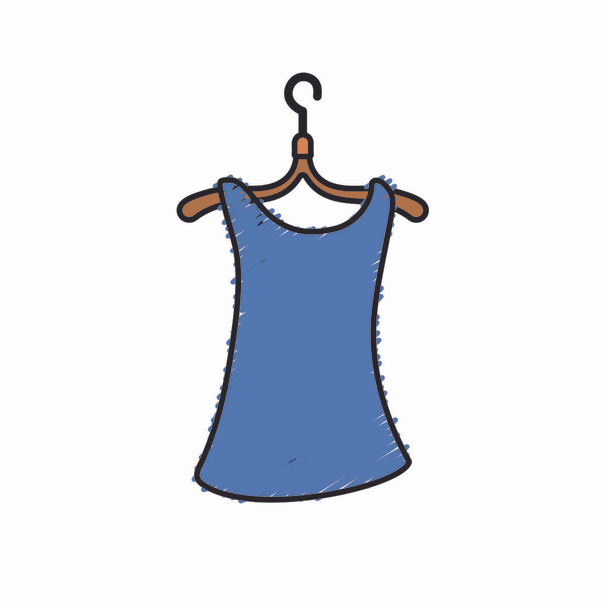 kadın bluzu casual tasarım stil vektör çizim - Vektör, Görsel