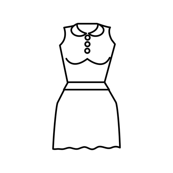 линия случайная блузка и короткая юбка ткань, векторная иллюстрация дизайн
 - Вектор,изображение