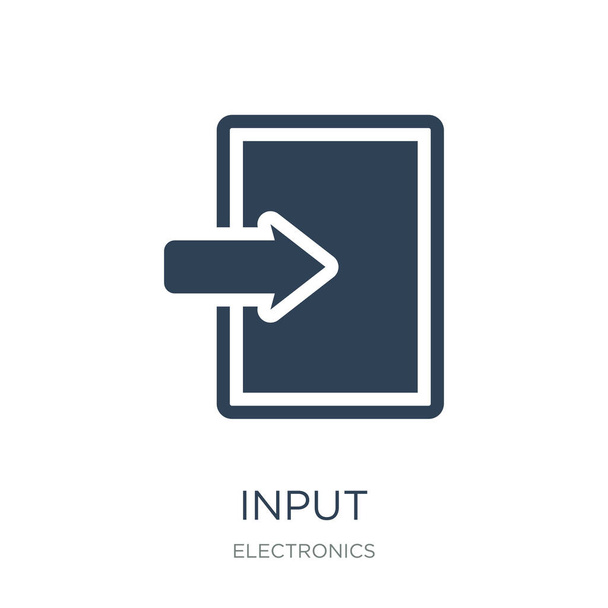 Eingabesymbolvektor auf weißem Hintergrund, Eingabe trendy gefüllte Symbole aus der Elektronik-Sammlung - Vektor, Bild