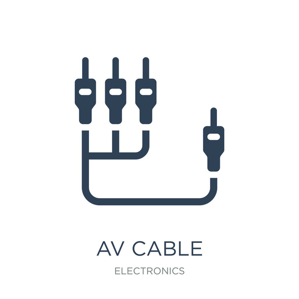 av cable icon vector on white background, av cable trendy filled icons from Electronics collection - Vector, Image