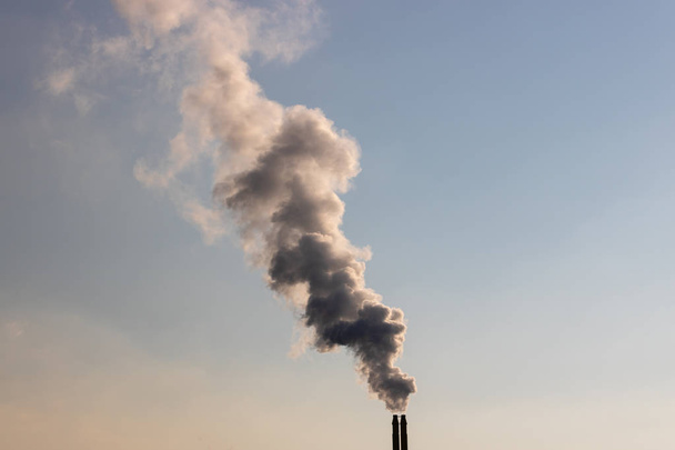 Smoke from chemical industry in Frankenthal Germany - Fotó, kép
