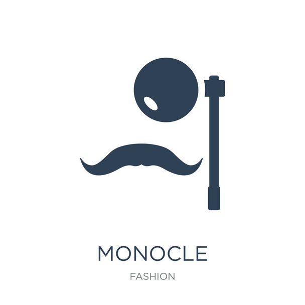 vettore icona monocle su sfondo bianco, icone riempite alla moda monocolo della collezione Fashion
 - Vettoriali, immagini