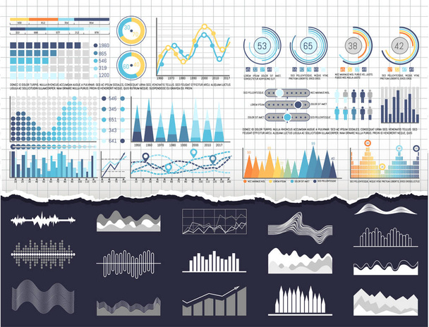 Data on Infographics and Flowcharts Templates - Vektori, kuva