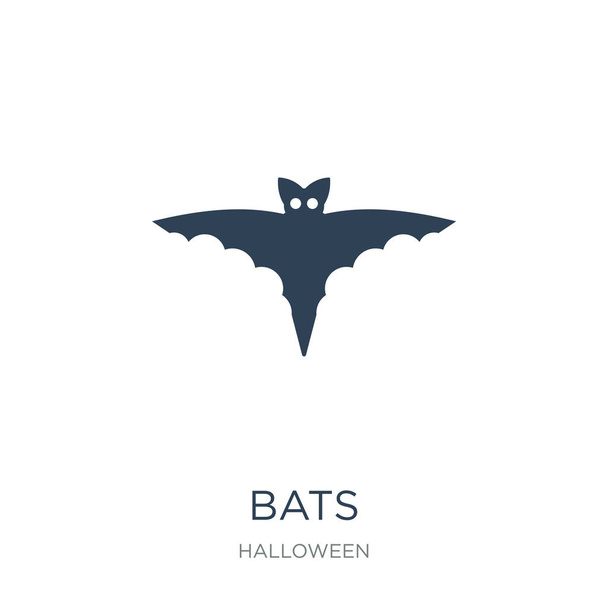 Bats icon vector on white background, bats trendy filled icons from Halloween collection
 - Вектор,изображение