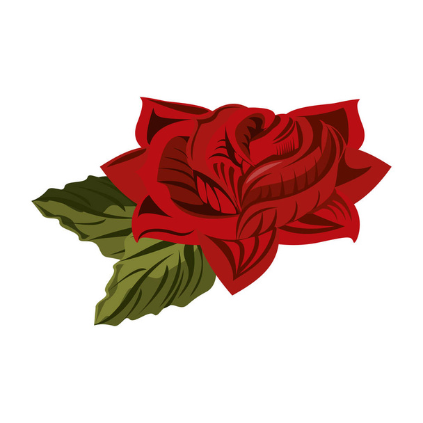 Tattoo van de bloem tekening - Vector, afbeelding