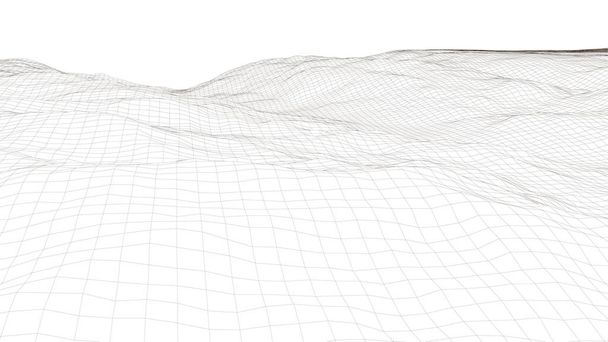 Αφηρημένη διάνυσμα φόντο πλέγμα. Πολυγωνικό wireframe πλέγμα διάνυσμα. 3D απεικόνιση απομονωμένες σχήμα πλέγματος. - Διάνυσμα, εικόνα