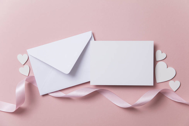 Blank love letter, valentine's day, wedding invitation - Fotoğraf, Görsel