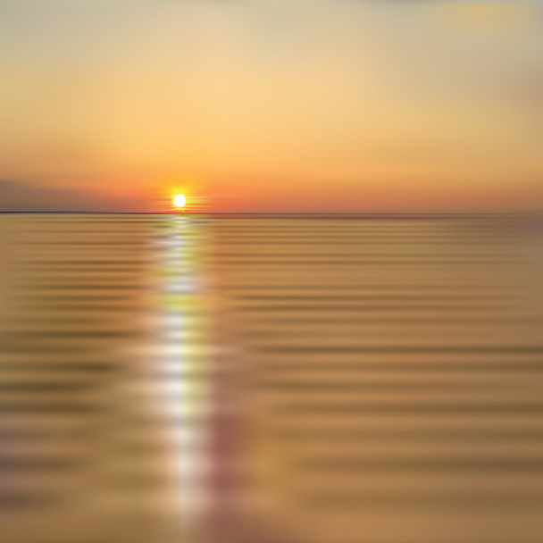 abstract spring background with sea sunset - Vector, Image