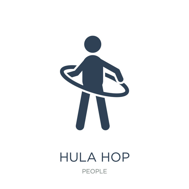 Hula hop ikon vektor, a fehér háttér, hula hop trendi tele az emberek gyűjtemény ikonok - Vektor, kép