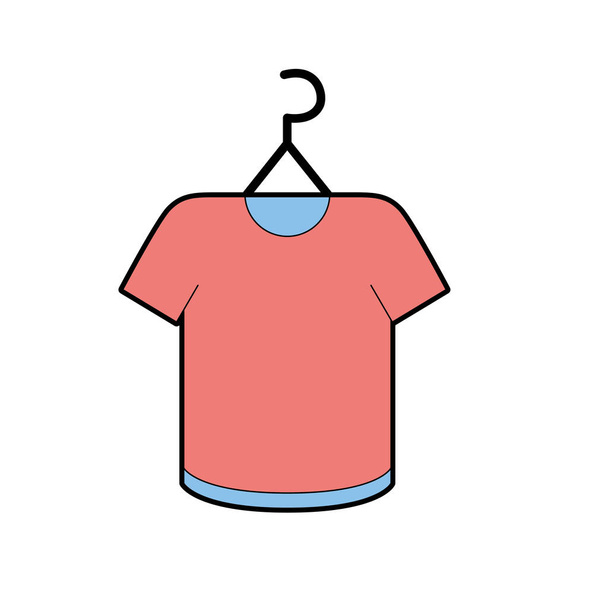 shopping clothes in the market with style design vector illustration - Διάνυσμα, εικόνα