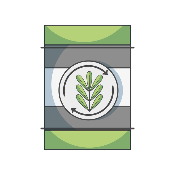 réservoir avec symbole de plante à l'illustration vectorielle de soins de l'environnement
 - Vecteur, image