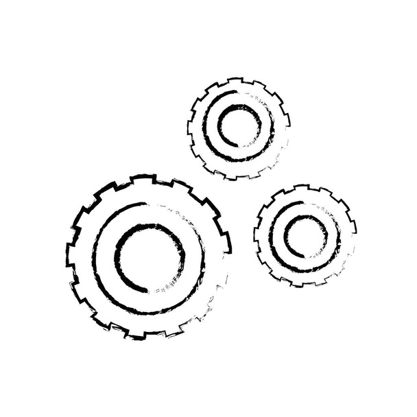 illustration vectorielle d'équipement technique de l'industrie des moteurs à engrenages
 - Vecteur, image