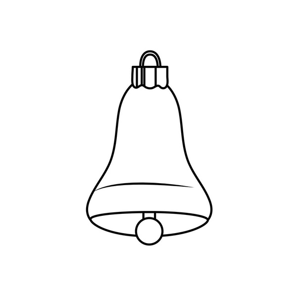 line bell decoration design and alert sound vector illustration - Vector, Image