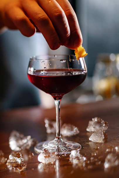 cocktail in the bar, close up - 写真・画像