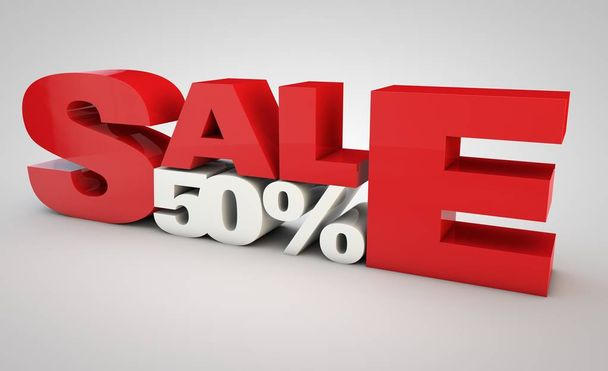 sale - price reduction of 50% - Φωτογραφία, εικόνα