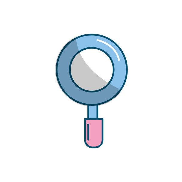 magnifying glass search and exploration symbol vector illustration - Vector, Image