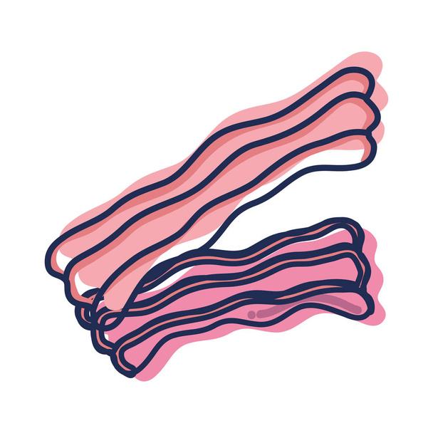 deliciousn bacon fast food icon, vector illustration - Vector, Image