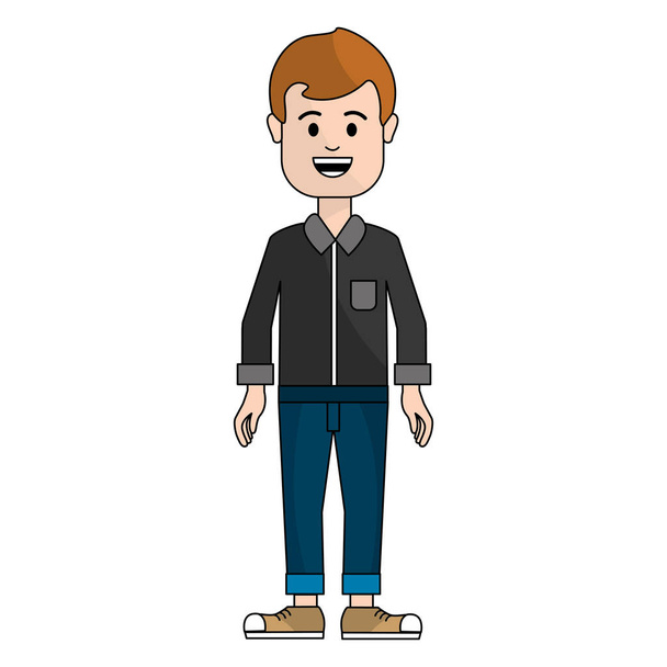 personas, hombre con icono avatar tela casual, vector de ilustración
 - Vector, imagen