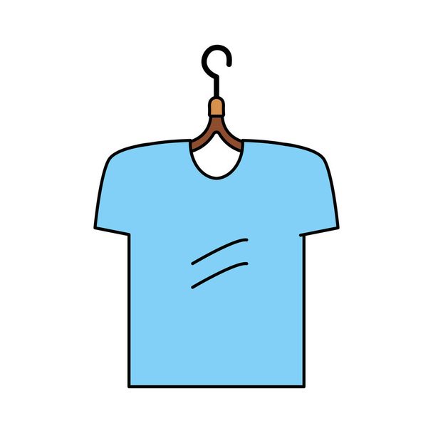 man t-shirt casual design style vector illustration - Vector, Imagen