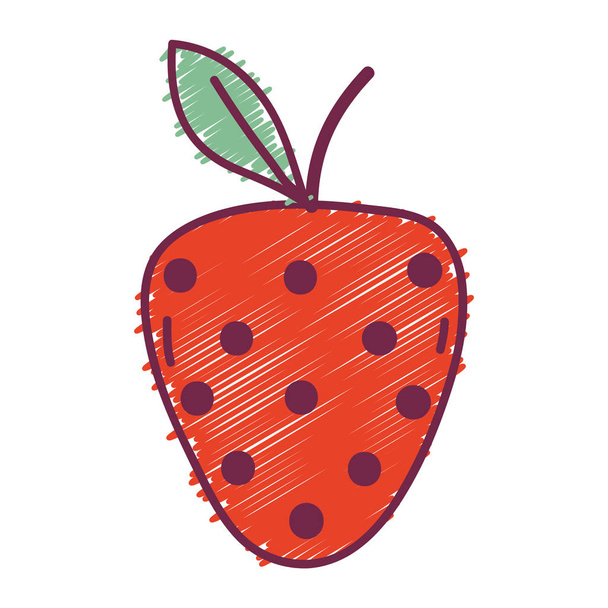 delicious fresh strawberry organic fruit, vector illustration - Vector, Image