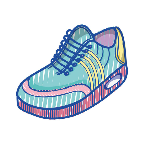 χρώμα άνετα αθλητικά παπούτσια γυμναστικής, σχεδιασμό εικονογράφηση διάνυσμα - Διάνυσμα, εικόνα