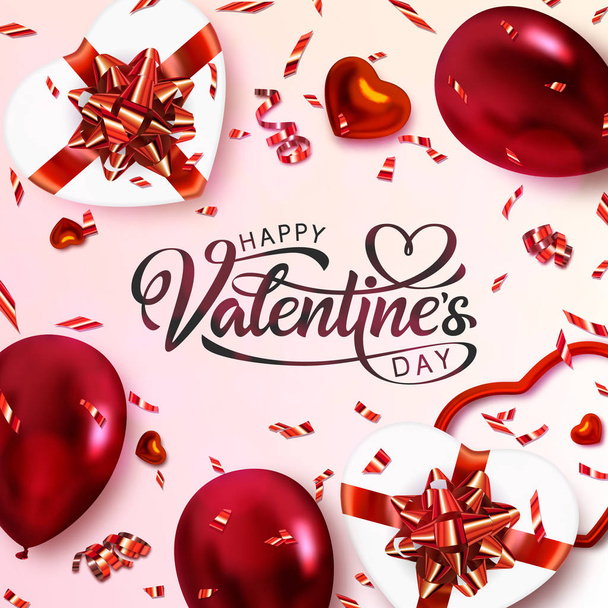 Valentines Day Postcard - Vector, Image