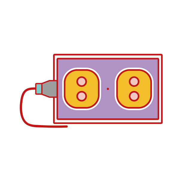 electric plug power technology connect vector illustration - Vector, Image
