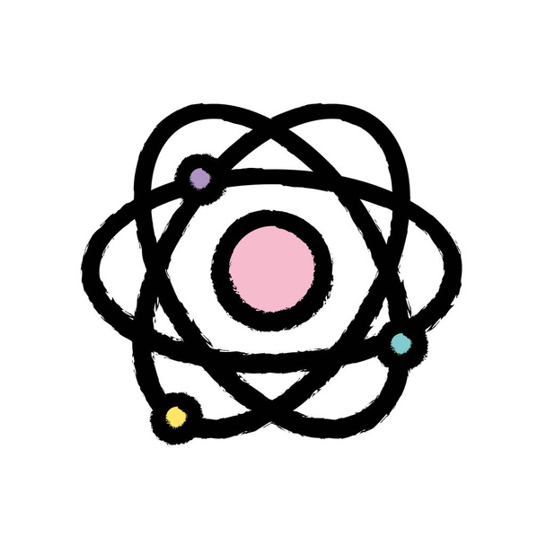 φυσική τροχιά atom χημεία εικονογράφηση φορέα εκπαίδευσης - Διάνυσμα, εικόνα