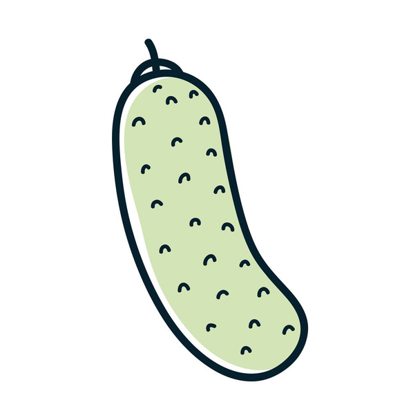gezondheid komkommer plantaardige pictogram, vector illustratie ontwerp - Vector, afbeelding